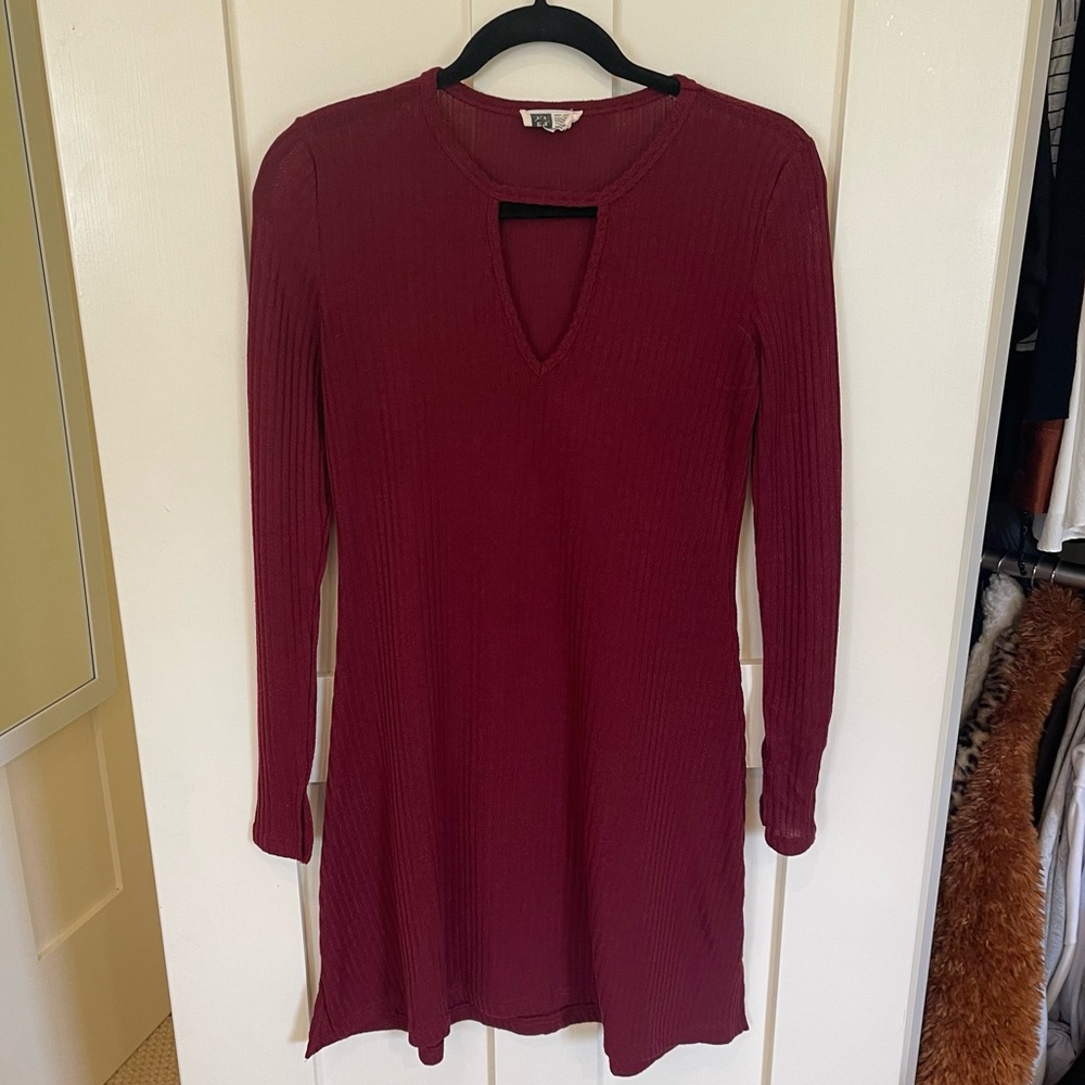 LIRA Maroon Cutout Dress